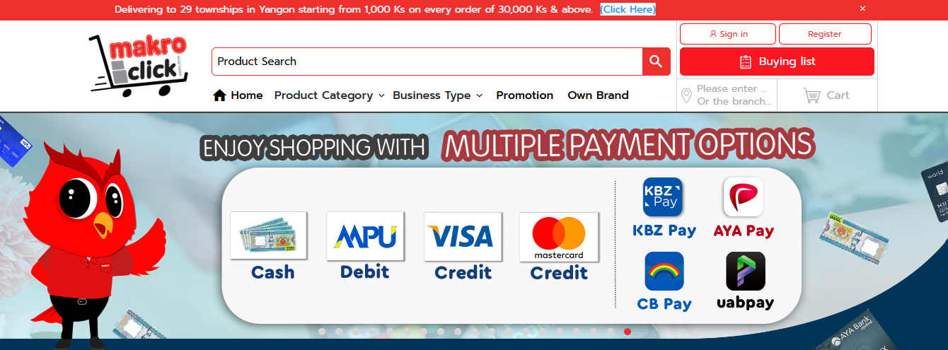 Makro Myanmar app screenshots
